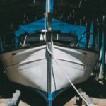 Boat anchored in the pier