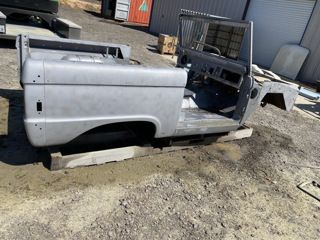 after automotive blasting on a truck